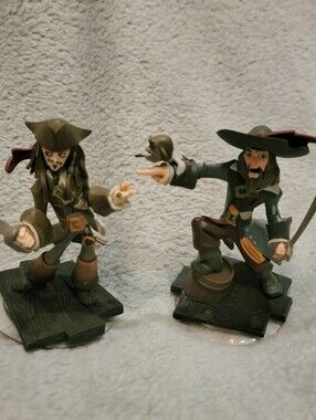 Disney Infinity Pirates Of The Caribbean Figures Jack Sparrow Hector Barbossa